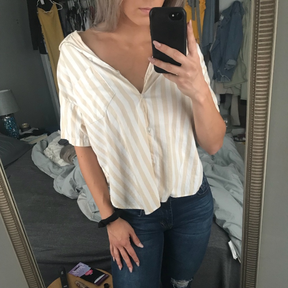 Striped button-down!